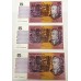 AUSTRALIA 1985 . FIVE 5 DOLLAR BANKNOTES . JOHNSTON/FRASER . CONSECUTIVE TEN